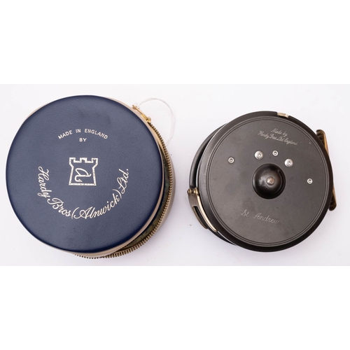 609 - A Hardy 'Zenith'  3 inch alloy fly reel stamped as per title with single ebonised handle, tension sc... 