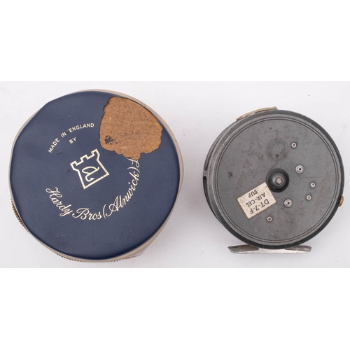 611 - A Hardy 'St Aiden' 3 1/2 inch alloy fly reel, single ebonised handle, screw tension regulator to rim... 