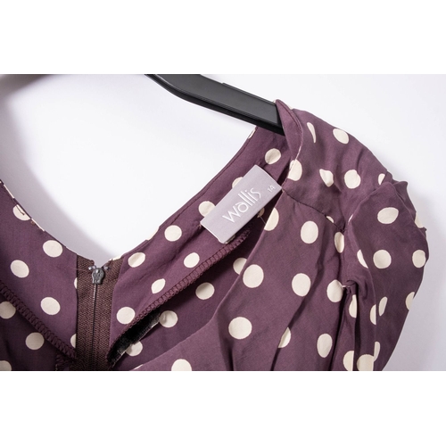 803 - A group of four 1980s lady's dresses comprising a Laura Ashley blue polka dot sleeveless dress, an I... 