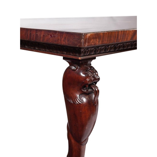 1154 - A substantial late George III mahogany breakfront serving table, almost certainly Tatham of London, ... 