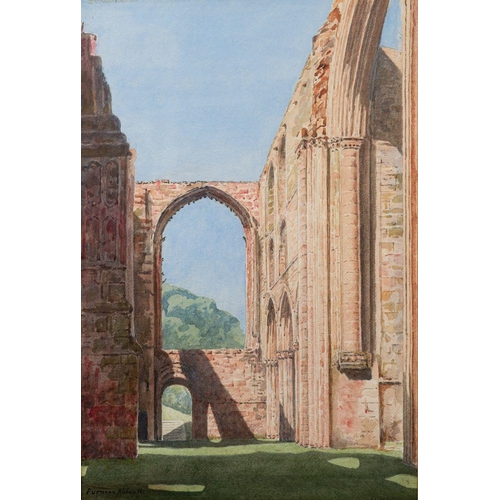 701A - F. L. Aldridge (British, fl. 20th century) Three views of ecclesiastical ruins, Fountains Abbey, Fur... 