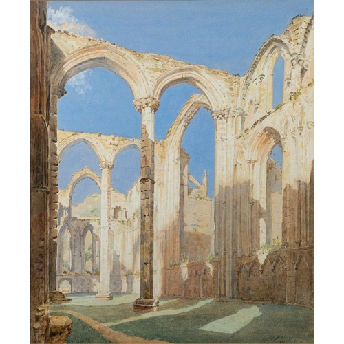 701A - F. L. Aldridge (British, fl. 20th century) Three views of ecclesiastical ruins, Fountains Abbey, Fur... 