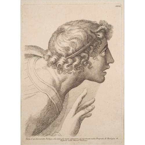 705 - Paolo Fidanza (Italian, 1713-1785) Six head studies of historical and allegorical figures, mostly af... 