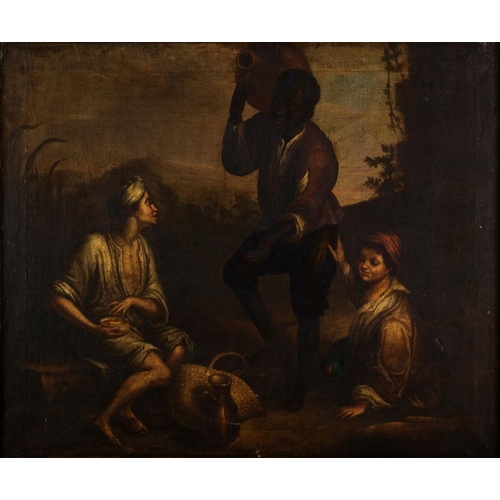 709 - Manner of Bartolomé Esteban Murillo (Spanish, 1617-1682), 18th century Three Boys oil on canvas 63 x... 