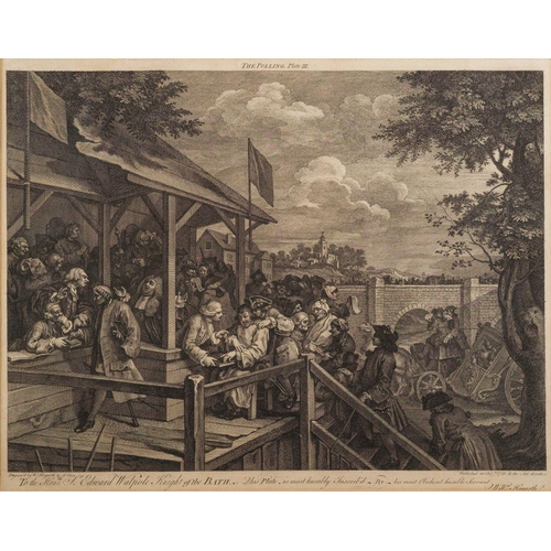 744 - After William Hogarth (British, 1697-1764) Canvassing for Votes ; The Polling; a pair engravings by ... 