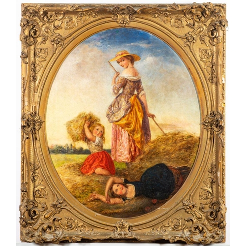 789 - Circle of François Verheyden (Belgian, 1806- c. 1890) The Harvesters indistinctly signed bottom cent... 