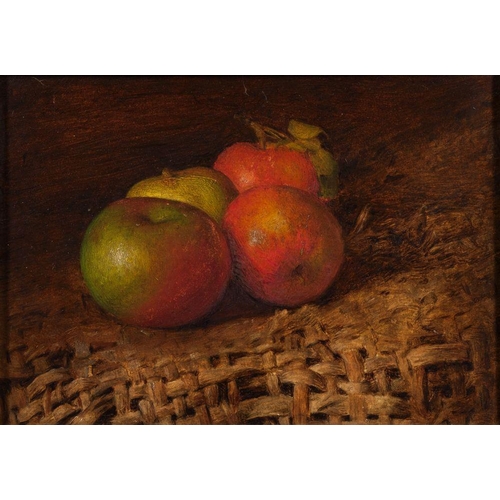 843 - Manner of Gustave Courbet (French, 1819-1877) Still lifes of apples; a pair oil on board 17 x 24cm (... 