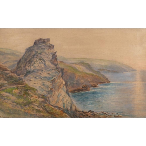 893 - Manner of Frederick John Widgery (British, 1861-1942)
Nr Sidmouth, Devon, a coastal scene
bearing si... 