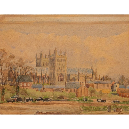 915 - * John Rae (British, 1882-1963) Rebuilding Exeter; St Stephen's Church, Exeter; Exeter Cathedral Exe... 