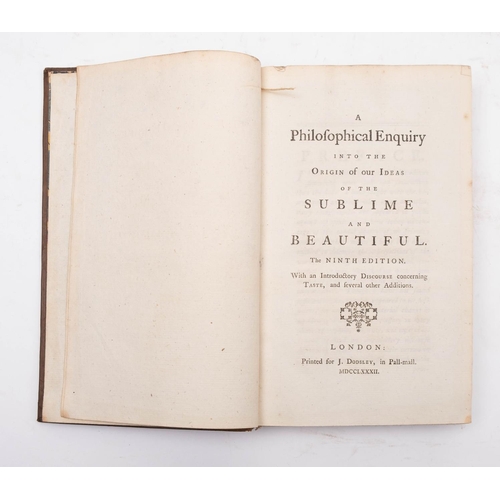 108 - BURKE, Edmund - A Philosophical Enquiry into the Origin of our Ideas of the Sublime and Beautiful : ... 