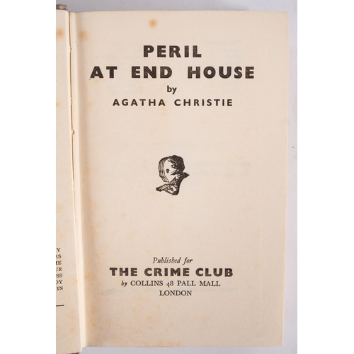 114 - CHRISTIE, Agatha - Peril at End House. Org. cloth some fading of d/w  which has a small amount of lo... 