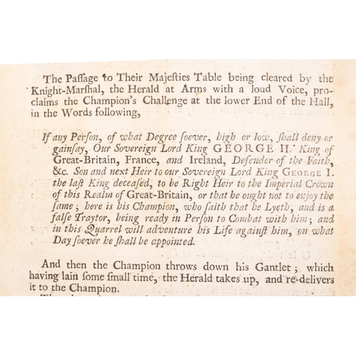 122 - CORONATION :  a bound collection of eleven Pamphlets,, relating to coronations :- a) A Complete Acco... 