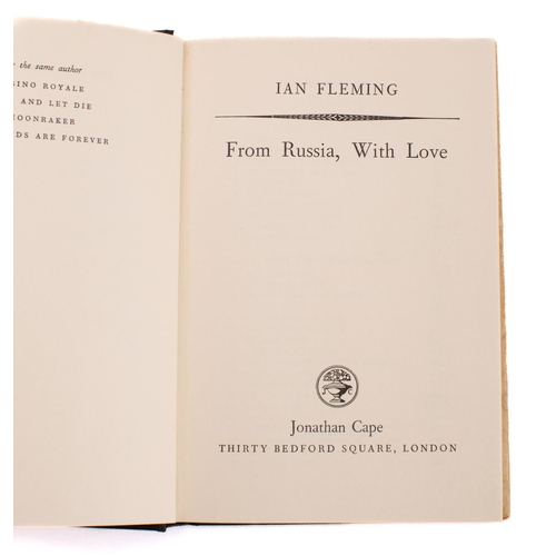 132 - FLEMING, Ian - From Russia With Love : org. black cloth lettered in red and silver on the spine, wit... 