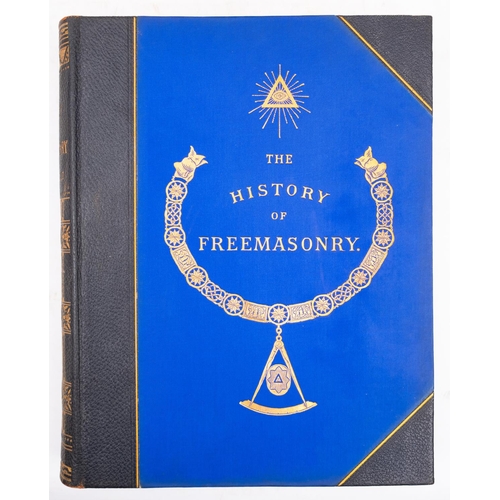 136 - GOULD, Robert - The History of Free Masonry : Three volume set. Illust. Original half pictorial moro... 