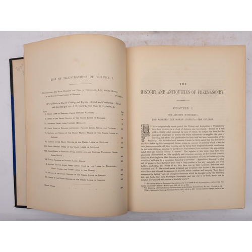 136 - GOULD, Robert - The History of Free Masonry : Three volume set. Illust. Original half pictorial moro... 