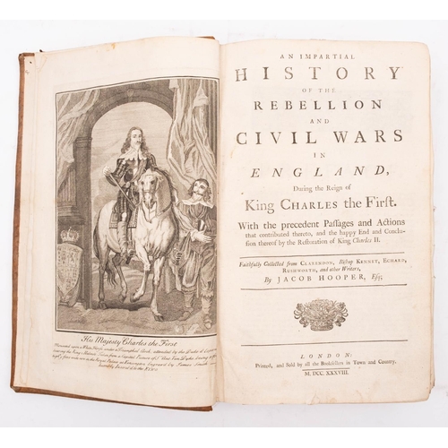 143 - HOOPER, Jacob - An Impartial History of the Rebellion and Civil Wars in England, during the reign of... 