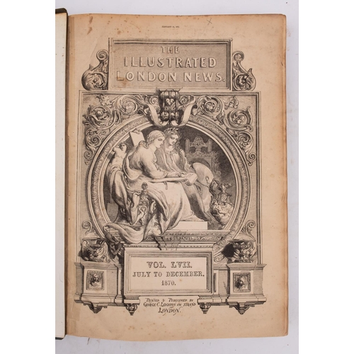 146 - ILLUSTRATED LONDON NEWS : Vol. LV11. July to December. Org. pictorial cloth torn on spine, illust, 1... 