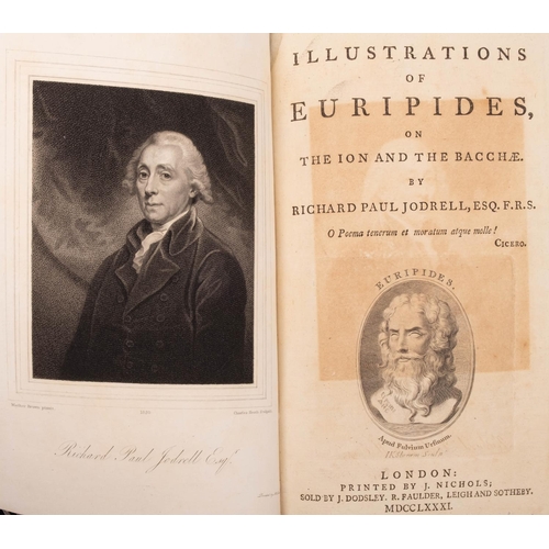 147 - JODRELL, Richard Paul - Illustrations of Euripides, on the Ion and the Bacchae. Three volumes. Front... 