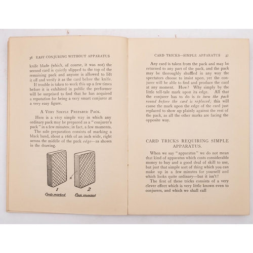 157 - MAGIC : Easy Conjuring Without Apparatus By Will Baffel. Pictorial yellow backed card With 9 others.... 