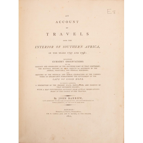 219 - BARROW, John - An Account of Travels into the Travels into the Interior of Southern Africa, in the Y... 