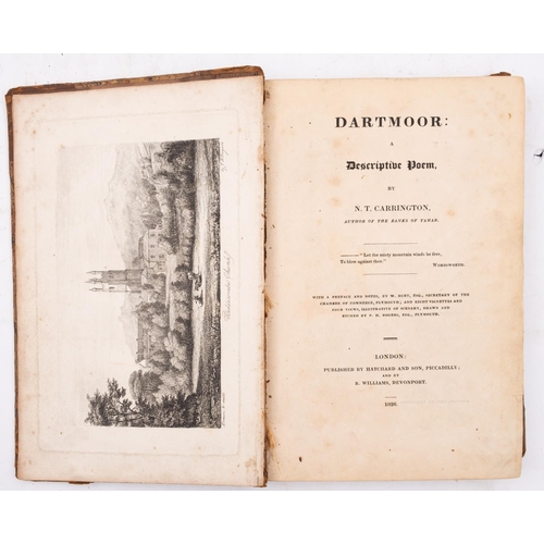 230 - CARRINGTON, N.T. Dartmoor a Descriptive Poem : Plates. boards very worn covers detached. 8vo, 1826. ... 