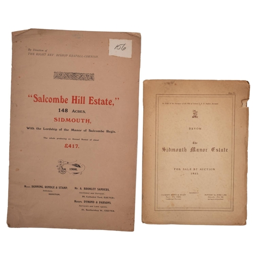 241 - ESTATE CATALOGUES - ''Salcombe Hill Estate,'' 148 acres Sidmouth, with the Lordship of the Manor of ... 