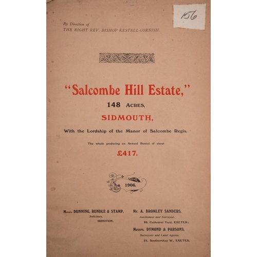 241 - ESTATE CATALOGUES - ''Salcombe Hill Estate,'' 148 acres Sidmouth, with the Lordship of the Manor of ... 