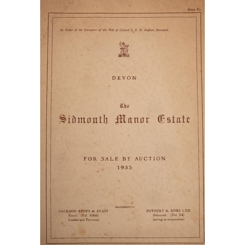 241 - ESTATE CATALOGUES - ''Salcombe Hill Estate,'' 148 acres Sidmouth, with the Lordship of the Manor of ... 