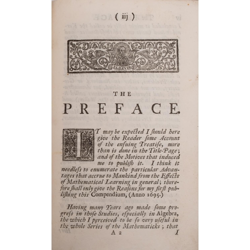 346 - WARD, John - A Compendium of Algebra : Containing Plain Essay, and concise rules in that Mysterious ... 