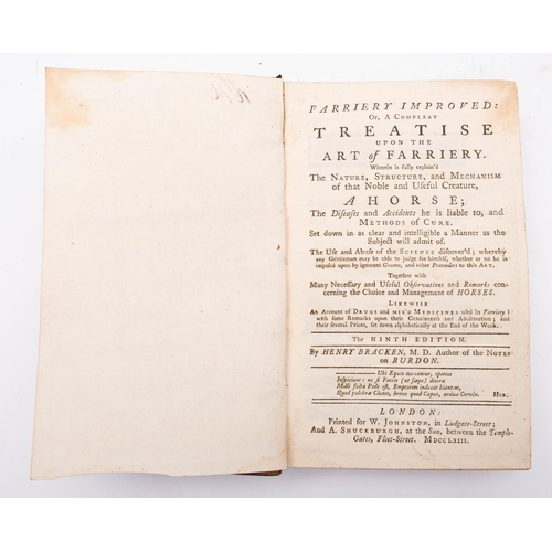 352 - GIBSON, W - The True Method of Dieting Horses. Containing many curious and useful observations conce... 