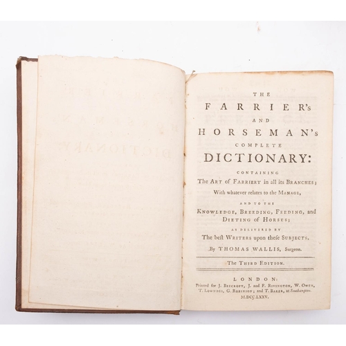 352 - GIBSON, W - The True Method of Dieting Horses. Containing many curious and useful observations conce... 