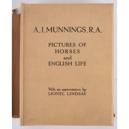 356A - MUNNINGS, A. J - Pictures of Horses and English Life. With an appreciation by Lionel Lindsay : 28 mo... 