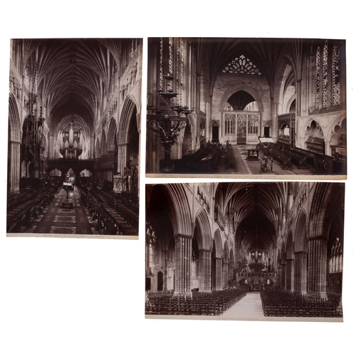 360 - BEDFORD F, Three interior photographs of Exeter Cathedral, no date.