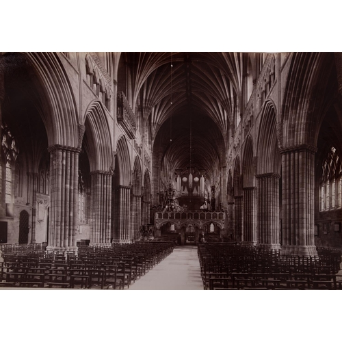 360 - BEDFORD F, Three interior photographs of Exeter Cathedral, no date.