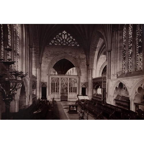 360 - BEDFORD F, Three interior photographs of Exeter Cathedral, no date.