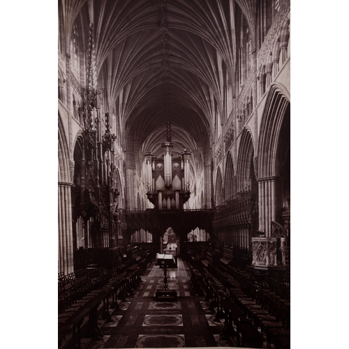 360 - BEDFORD F, Three interior photographs of Exeter Cathedral, no date.