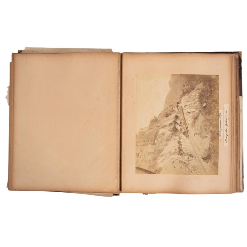 364 - CEYLON/SRI LANKA: Late 19th century photograph album containing 14 larger size photographs (255 x 22... 