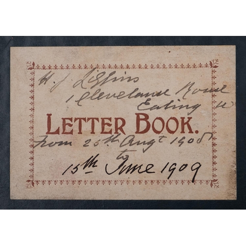 382 - LETTER BOOKS : Twelve manuscript copy ledgers kept by Henry J. Liggins, Solicitor of Ealing. All sim... 