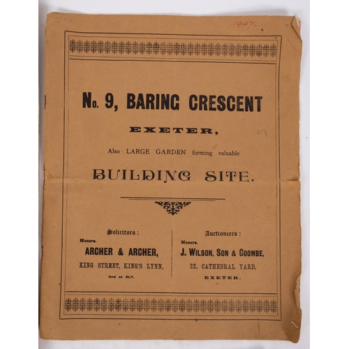 404 - WINSLADE ESTATE near Exeter, sale catalogue auctioneers Osborne and  Mercer. Large folding map, foli... 