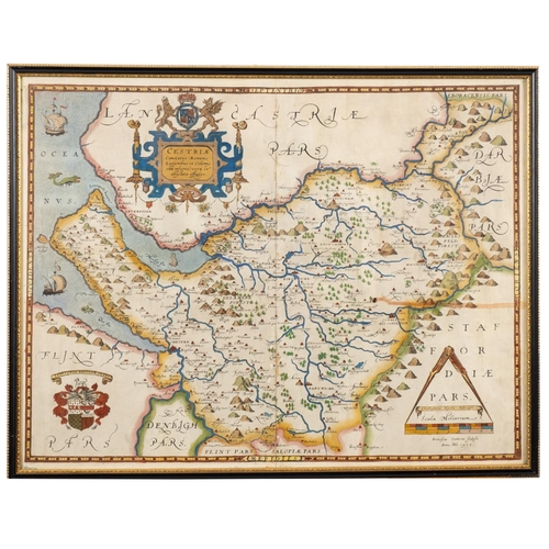 426 - KIP, William - Warwici  [Warwickshire] : hand coloured map. 350 x 290 mm. f & G. c1637. With - Morde... 