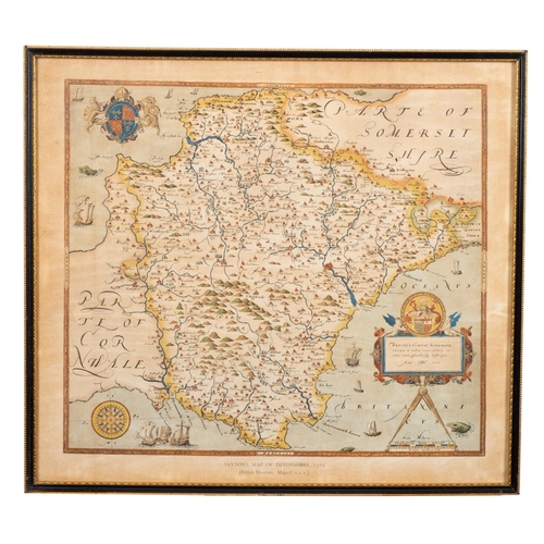 426 - KIP, William - Warwici  [Warwickshire] : hand coloured map. 350 x 290 mm. f & G. c1637. With - Morde... 