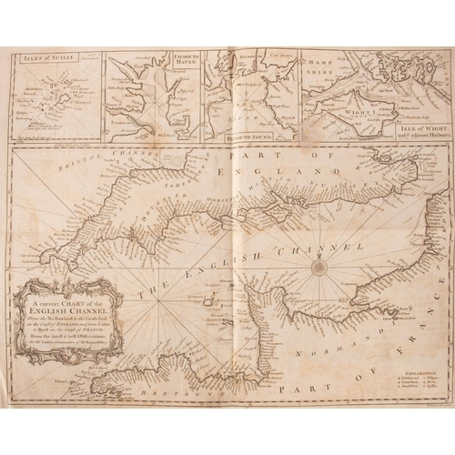 439 - SEALE, R. W : A Correct Chart of the English Channel from the No. Foreland to the Land's End : uncol... 