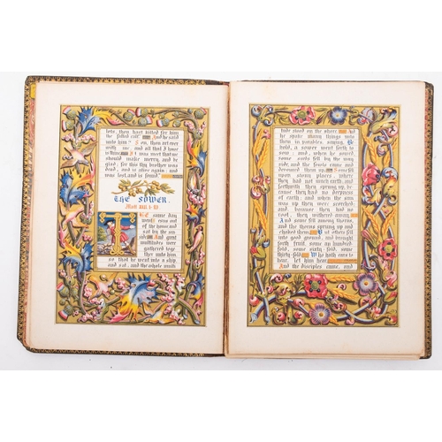 47 - HUMPHREYS, Henry Noel - Parables of our Lord : 32 loose pages richly illuminated some in gold and ch... 