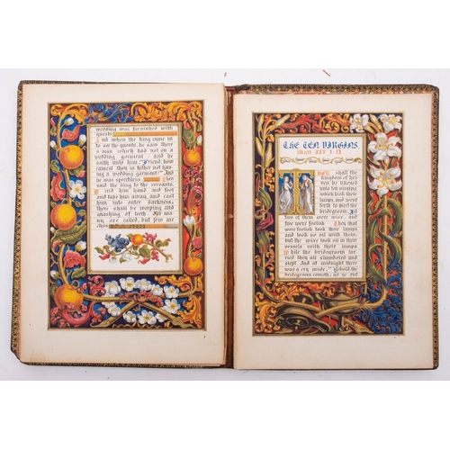 47 - HUMPHREYS, Henry Noel - Parables of our Lord : 32 loose pages richly illuminated some in gold and ch... 