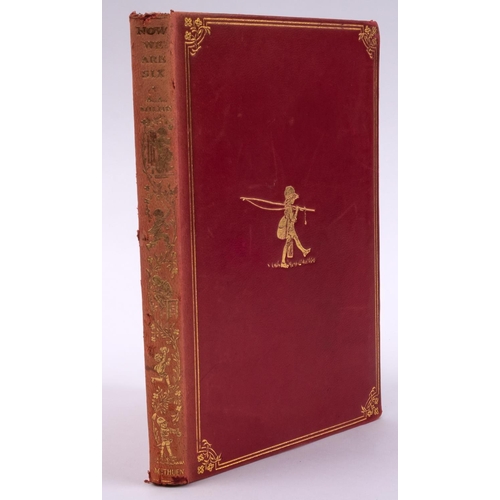 55 - MILNE, A. A - Now We Are Six - Illustrated by Ernest H. Shepard. De-Luxe red soft calf sunned on spi... 