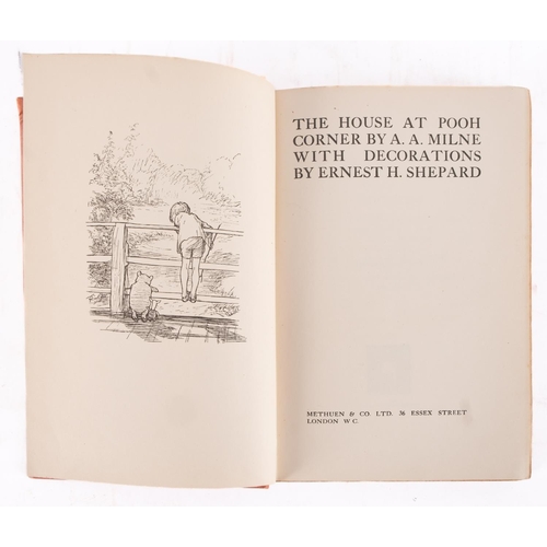 58A - MILNE, A.A - The House at Pooh Corner : illustrated by Ernest H. Shepard. Org. pink cloth a little f... 