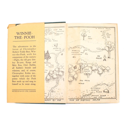 61 - MILNE, A. A, - Winnie The Pooh : illustrated by Ernest H. Shepard. Original green cloth in near comp... 