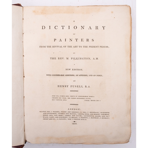 18 - PILKINGTON, M - A Dictionary of Painters from the revival of the art to the present Period ... new e... 