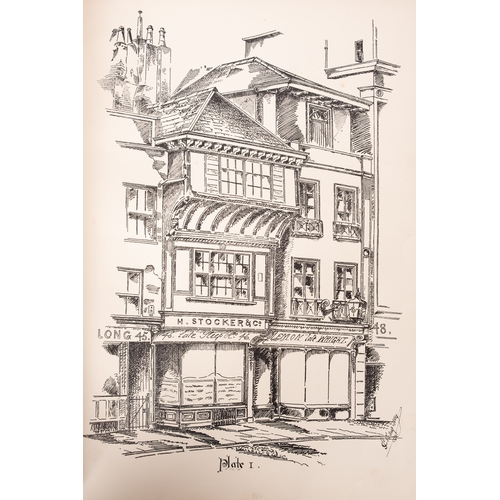 236 - CROKER, James - Sketches of Old Exeter with Letter press :  black and white illustrations throughout... 