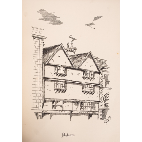 236 - CROKER, James - Sketches of Old Exeter with Letter press :  black and white illustrations throughout... 